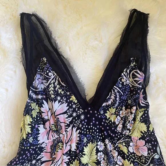 Like New Free People - Longwood Floral Slip Dress - S - Picture 6 of 12